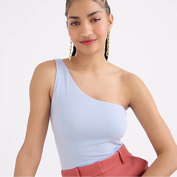 J. Crew Tops J Crew Formknit One Shoulder Tank Top Cool Breeze Poshmark